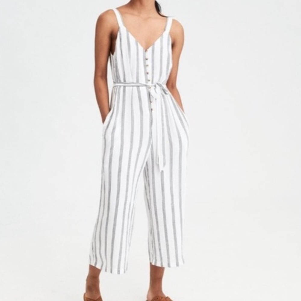 American eagle stripe jumpsuit